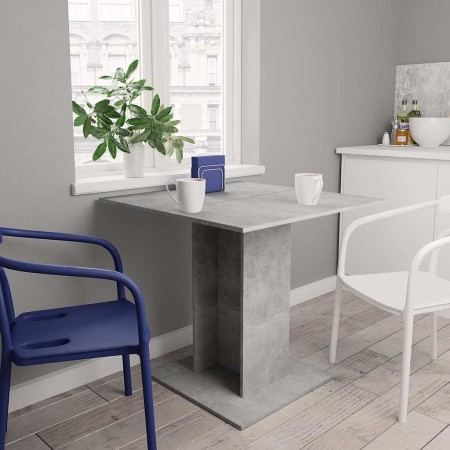 Mesa de comedor madera contrachapada gris hormigón 80x80x75 cm en Mesas de comedor | Comprar online en Foru.es