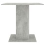 Mesa de comedor madera contrachapada gris hormigón 80x80x75 cm en Mesas de comedor | Comprar online en Foru.es