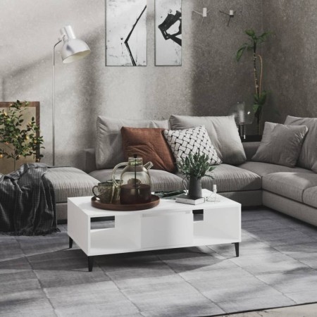 Mesa de centro madera contrachapada blanco 103,5x60x35 cm de vidaXL, Mesas de centro - Ref: Foro24-806022, Precio: 46,49 €, D...