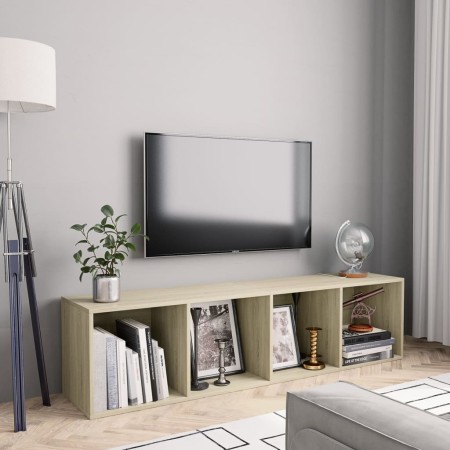 Estantería/mueble de TV roble Sonoma 143x30x36 cm en Estanterías | Comprar online en Foru.es