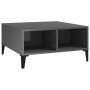 Mesa de centro madera contrachapada gris brillante 60x60x30 cm de vidaXL, Mesas de centro - Ref: Foro24-805994, Precio: 48,45...