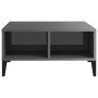 Mesa de centro madera contrachapada gris brillante 60x60x30 cm de vidaXL, Mesas de centro - Ref: Foro24-805994, Precio: 48,45...