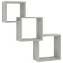 Estante pared cubo madera ingeniería gris hormigón 68x15x68 cm en Estanterías | Comprar online en Foru.es
