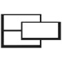 Estantes de pared de madera contrachapada negro 104x20x58,5 cm en Estanterías | Comprar online en Foru.es