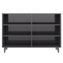 Aparador de madera contrachapada gris brillante 103,5x35x70 cm de vidaXL, Aparadores - Ref: Foro24-806048, Precio: 64,65 €, D...