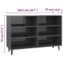 Aparador de madera contrachapada gris brillante 103,5x35x70 cm de vidaXL, Aparadores - Ref: Foro24-806048, Precio: 64,65 €, D...