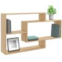 Estantes pared madera contrachapada color roble 104x20x58,5 cm en Estanterías | Comprar online en Foru.es