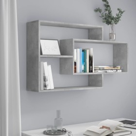 Estantes de pared de contrachapada gris hormigón 104x20x58,5 cm en Estanterías | Comprar online en Foru.es