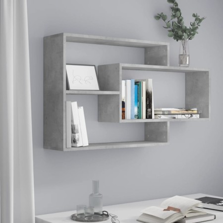 Estantes de pared de contrachapada gris hormigón 104x20x58,5 cm en Estanterías | Comprar online en Foru.es