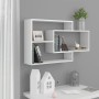 Estantes pared madera contrachapada blanco brillo 104x20x58,5cm en Estanterías | Comprar online en Foru.es