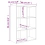Estantería/Aparador madera de ingeniería negro 66x30x98 cm en Librerías y estanterías | Comprar online en Foru.es