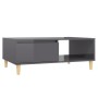 Mesa de centro madera contrachapada gris brillante 90x60x35 cm de vidaXL, Mesas de centro - Ref: Foro24-806003, Precio: 70,19...