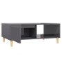 Mesa de centro madera contrachapada gris brillante 90x60x35 cm de vidaXL, Mesas de centro - Ref: Foro24-806003, Precio: 70,19...