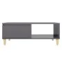 Couchtisch Sperrholz glänzend grau 90x60x35 cm von vidaXL, Couchtisch - Ref: Foro24-806003, Preis: 68,85 €, Rabatt: %