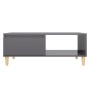 Mesa de centro madera contrachapada gris brillante 90x60x35 cm de vidaXL, Mesas de centro - Ref: Foro24-806003, Precio: 70,19...