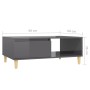Mesa de centro madera contrachapada gris brillante 90x60x35 cm de vidaXL, Mesas de centro - Ref: Foro24-806003, Precio: 70,19...