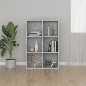 Estantería/Aparador madera ingeniería gris hormigón 66x30x98 cm en Librerías y estanterías | Comprar online en Foru.es