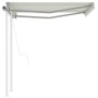 Toldo retráctil automático con postes crema 3x2,5 m en Toldos | Comprar online en Foru.es