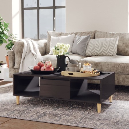 Mesa de centro madera contrachapada gris brillo 103,5x60x35 cm de vidaXL, Mesas de centro - Ref: Foro24-806021, Precio: 62,15...