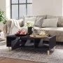 Mesa de centro madera contrachapada gris brillo 103,5x60x35 cm de vidaXL, Mesas de centro - Ref: Foro24-806021, Precio: 61,55...
