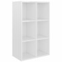 Estantería/Aparador madera ingeniería blanco brillo 66x30x98 cm en Librerías y estanterías | Comprar online en Foru.es