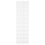 Mueble zapatero de madera contrachapada blanco 54x34x183 cm en Zapateros y organizadores de calzado | Comprar online en Foru.es