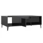 Mesa de centro madera contrachapada negro brillo 103,5x60x35cm de vidaXL, Mesas de centro - Ref: Foro24-806029, Precio: 53,34...