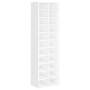 Mueble zapatero de aglomerado blanco brillante 54x34x183 cm en Zapateros y organizadores de calzado | Comprar online en Foru.es