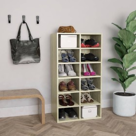 Mueble zapatero de madera contrachapada Sonoma 54x34x100,5 cm en Zapateros y organizadores de calzado | Comprar online en Foru.e