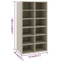 Mueble zapatero de madera contrachapada Sonoma 54x34x100,5 cm en Zapateros y organizadores de calzado | Comprar online en Foru.e