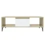 Mesa de centro madera contrachapada blanco roble 103,5x60x35cm de vidaXL, Mesas de centro - Ref: Foro24-806027, Precio: 49,21...