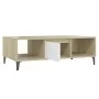 Mesa de centro madera contrachapada blanco roble 103,5x60x35cm de vidaXL, Mesas de centro - Ref: Foro24-806027, Precio: 49,21...