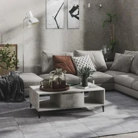 Mesa centro madera contrachapada gris hormigón 103,5x60x35 cm de vidaXL, Mesas de centro - Ref: Foro24-806026, Precio: 51,81 ...
