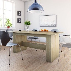 Mesa de comedor madera de ingeniería roble Sonoma 180x90x76 cm en Mesas de comedor | Comprar online en Foru.es