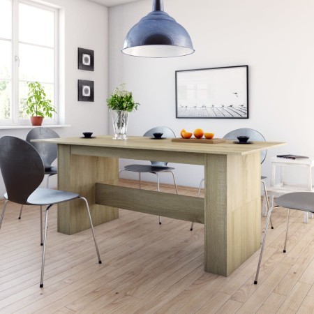 Mesa de comedor madera de ingeniería roble Sonoma 180x90x76 cm en Mesas de comedor | Comprar online en Foru.es