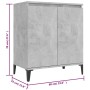 Aparador de madera contrachapada gris hormigón 60x35x70 cm de vidaXL, Aparadores - Ref: Foro24-806080, Precio: 60,48 €, Descu...