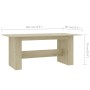 Mesa de comedor madera de ingeniería roble Sonoma 180x90x76 cm en Mesas de comedor | Comprar online en Foru.es