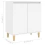 Aparador con patas madera contrachapada blanco 60x35x70 cm de vidaXL, Aparadores - Ref: Foro24-806067, Precio: 73,51 €, Descu...