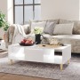 Mesa de centro madera contrachapada blanco brillo 103,5x60x35cm de vidaXL, Mesas de centro - Ref: Foro24-806019, Precio: 76,8...