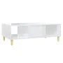 Glossy white plywood coffee table 103.5x60x35cm by vidaXL, Coffee table - Ref: Foro24-806019, Price: 76,54 €, Discount: %