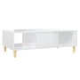 Mesa de centro madera contrachapada blanco brillo 103,5x60x35cm de vidaXL, Mesas de centro - Ref: Foro24-806019, Precio: 76,8...