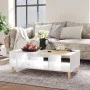 Glossy white plywood coffee table 103.5x60x35cm by vidaXL, Coffee table - Ref: Foro24-806019, Price: 76,54 €, Discount: %