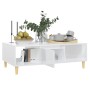 Mesa de centro madera contrachapada blanco brillo 103,5x60x35cm de vidaXL, Mesas de centro - Ref: Foro24-806019, Precio: 76,8...