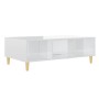 Mesa de centro madera contrachapada blanco brillo 103,5x60x35cm de vidaXL, Mesas de centro - Ref: Foro24-806019, Precio: 76,8...