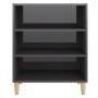 Aparador de madera contrachapada gris brillante 57x35x70 cm de vidaXL, Aparadores - Ref: Foro24-806057, Precio: 47,77 €, Desc...