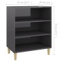Aparador de madera contrachapada gris brillante 57x35x70 cm de vidaXL, Aparadores - Ref: Foro24-806057, Precio: 47,77 €, Desc...