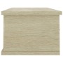 Estante de cajones para pared contrachapada roble 88x26x18,5cm en Estanterías | Comprar online en Foru.es