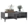 Mesa de centro madera contrachapada gris brillo 103,5x60x35 cm de vidaXL, Mesas de centro - Ref: Foro24-806030, Precio: 49,22...