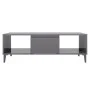 Mesa de centro madera contrachapada gris brillo 103,5x60x35 cm de vidaXL, Mesas de centro - Ref: Foro24-806030, Precio: 49,22...