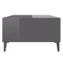 Mesa de centro madera contrachapada gris brillo 103,5x60x35 cm de vidaXL, Mesas de centro - Ref: Foro24-806030, Precio: 49,22...